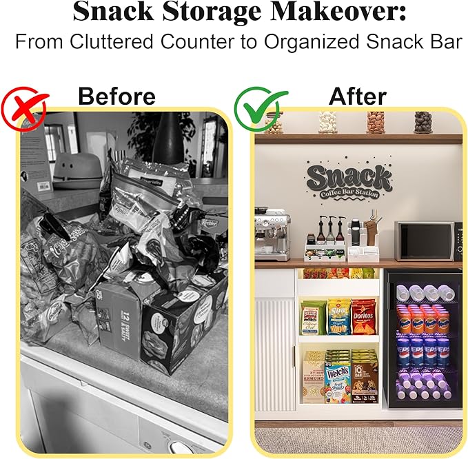 GDLF Snack Bar Cabinet with Fridge Space, White Coffee Bar and Beverage Station with Snack Storage and Display Shelves for Kitchen, Dining Room or Family Room, 51.2"