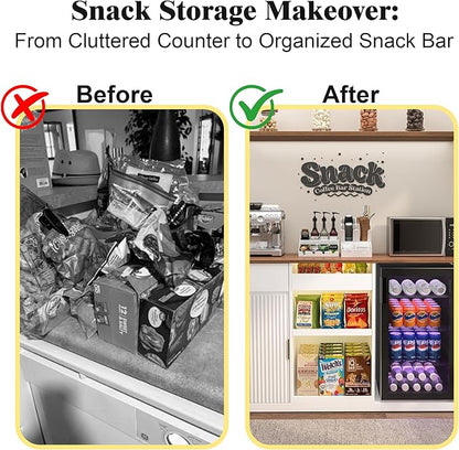 GDLF Snack Bar Cabinet with Fridge Space, White Coffee Bar and Beverage Station with Snack Storage and Display Shelves for Kitchen, Dining Room or Family Room, 51.2"