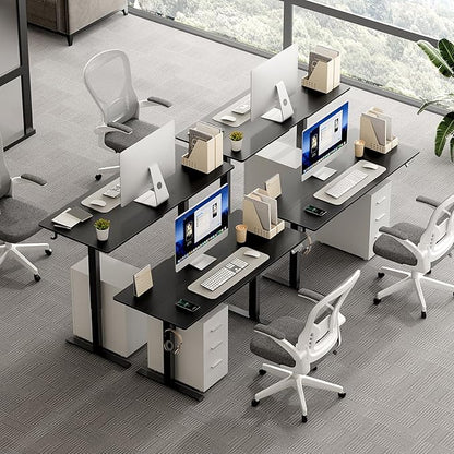 48 x 24 Inch Electric Standing Desk Adjustable Height, Sit Stand Desk, Stand up Desk for Home Office, Computer Workstation (Spliced Desktop,Black)