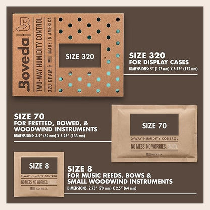 Boveda 69% Two-Way Humidity Control Packs For Storing Up to 5 Items – Size 8 – 10 Pack – For Small Plastic Travel Cases & Bags – Moisture Absorbers – Humidifier Packs in Resealable Bag