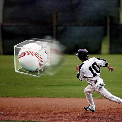 Danodoi Baseball Display Case UV Protected Acrylic Clear Baseball Holder Square Cube Ball Protector Memorabilia Autograph Display Box for Official Size Baseball