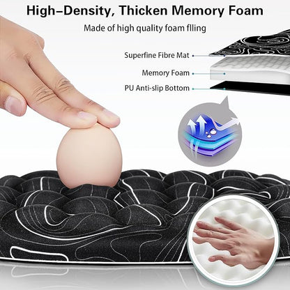Mouse Pad with Wrist Rest Ergonomic Mouse Pad Computer Wrist Support with Massage Design & Non-Slip PU Base, Comfortable Mousepad for Office Desk Accessories
