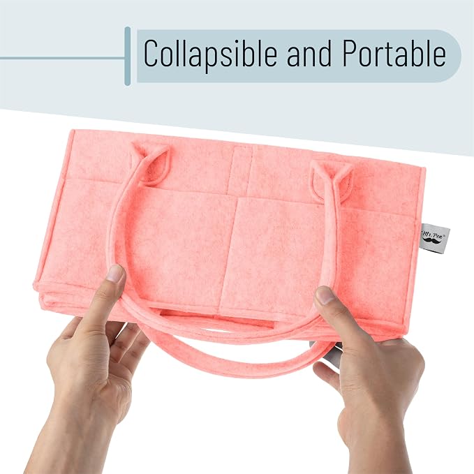 Mr. Pen- Baby Diaper Caddy Organizer, Pink, Nursery Storage Bin and Car Organizer for Diapers and Baby Wipes
