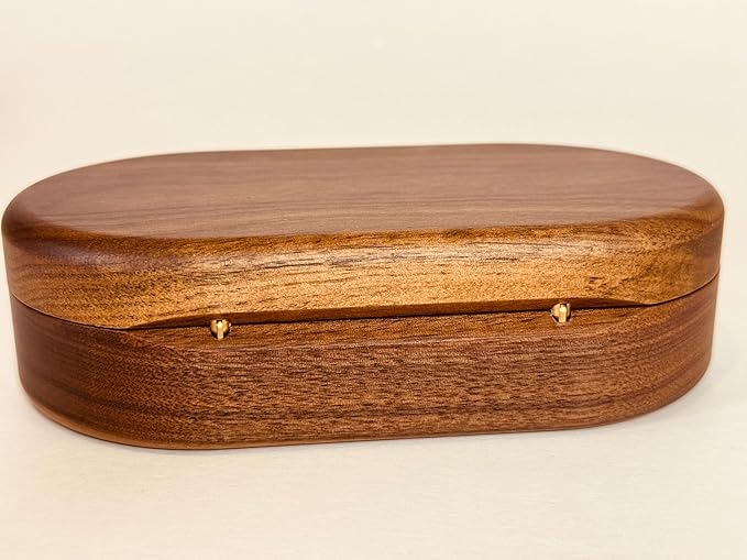 Birthday Gifts for Women - Personalized Wooden Jewelry Box - Wooden Jewelry Box Handmade, Walnut Jewelry Organizer - Custom Engraved Box - Unique Gifts - Engraved Birthflower