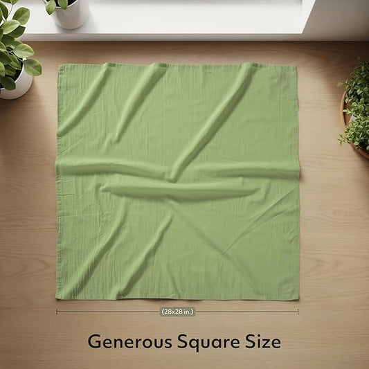 Utopia Kitchen Sage Green Flour Sack Towels [12 Pack - 28 x 28 Inch] 100% Cotton Tea Towels for Cleaning & Drying - Highly Absorbent Kitchen Dish Cloth