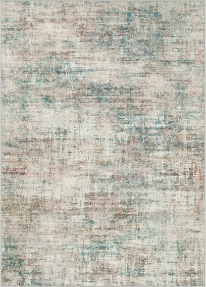 9x12 Area Rugs Washable Rug: Modern Abstract Living Room Rug Soft Anti-Skid Thin Carpet Indoor Floor Non-Shedding Carpets for Bedroom Dining Room Farmhouse Nursery Home Office Multi Color