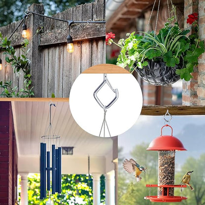 30 Pcs Silver Eye Hooks Screw Heavy Duty,Ceiling Hooks for Hanging Plants,String Lights,Cup,Wind Chime,Bird Feeders. Plant Hanger Indoor&Outdoor
