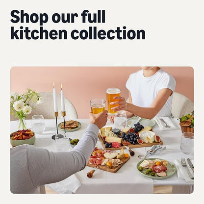 Amazon Basics Pint Glasses, 16 oz., Dishwasher-Safe, 4-Piece Set