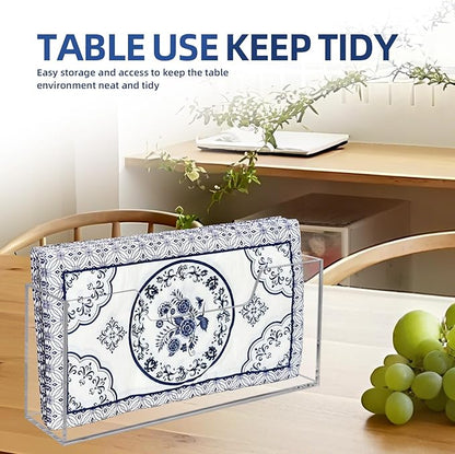 Waterproof Paper Towel holder, Acrylic Napkin Holder, Plastic Napkin Dispenser for Home, Office (Tea-colored)
