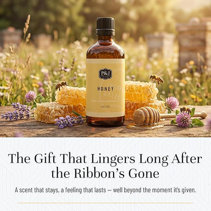 P&J Fragrance Oil - Honey Scented 100ml - Candle Scents, Soap Making, Diffuser Oil, Fresh Scents
