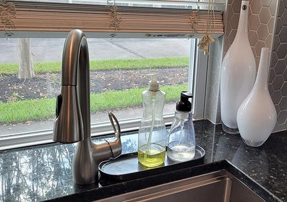 Ceramic Sink Tray, Bathroom Counter Tray, Bathtub, Cosmetics Dish, Candle, Perfume Shampoo Liquid Soap Simple Style Design Suit for Bathroom and Kitchen (White)