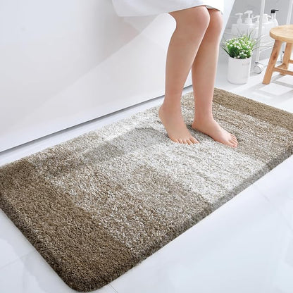 OLANLY Large Bathroom Rugs Mat 50x30, Extra Soft Absorbent Microfiber Bath Rugs, Rubber Backing, Quick Dry, Machine Washable Bath Mat for Bathroom Floor, Tub and Shower, Home Decor Accessories, Coffee