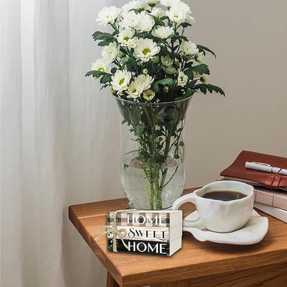 Mini Decorative Books For Home Decor, Small Wood Book Stack For Table Decor, Home Decor Book For Living Room Mantel, Farmhouse Stacked Books Decorative（L35）