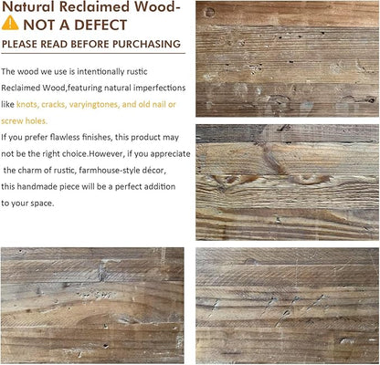 Reclaimed Solid Wood Bench-55 Inches Farmhouse Entryway Bench with Storage Shelf, Narrow Rustic Bench for Hallway, Kitchen, Bedroom, Dining
