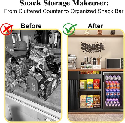 GDLF Snack Bar Cabinet with Fridge Space, Snack Organizer with Storage and Candy Display Shelf, Coffee Station for Home Theater or Game Room, 51.2" L，Black