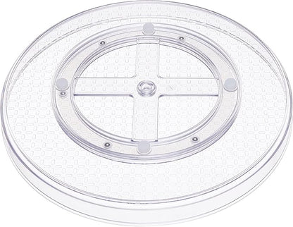 Amazon Basics Clear Lazy Susan Turntable Organizer for Organization, 12-Inch (Pack of 8)