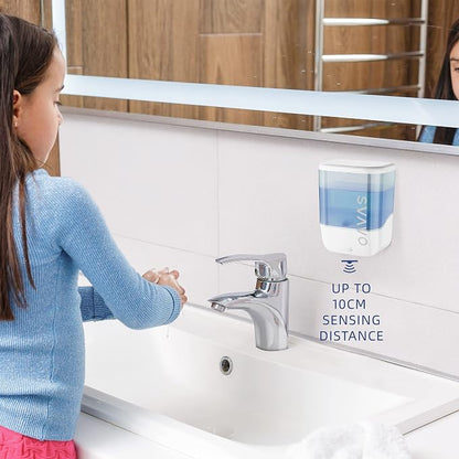 SVAVO 34oz / 1000ml Automatic Soap Dispenser Hand Sanitizer Dispenser Wall Mount, Touchless Electric Sensor Pump Battery Operated for Offices Home Kitchen Bathroom Hotel Restaurant Commercial