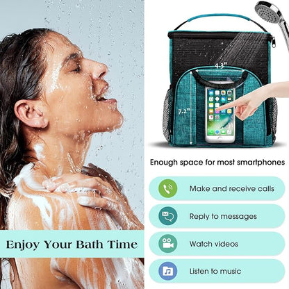 Attmu Mesh Shower Caddy Portable Dorm Tote Bag, Quick Dry Hanging Toiletry Bag, Large Capacity Shower Bag for College Dorm Room Essentials for Boys and Girls for Bath Camping (Peacock Green)