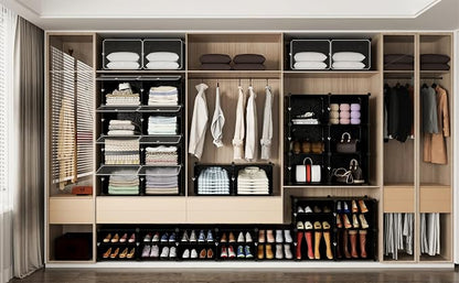 HOMIDEC Shoe Rack Organizer, 8 Tier Shoe Storage Cabinet 48 Pair Plastic Shoe Organizer Shelves for Closet Hallway Bedroom Entryway
