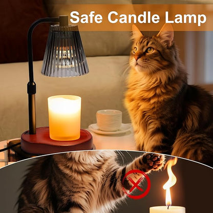 Candle Warmer Lamp with Timer Dimmer, Birthday Gifts for Women Mom, Height Adjustable for Jar Candles, House Warming Gifts & Office Dorm Vintage Room Home Decor, Wax Warmer Lamp