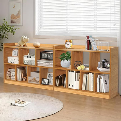 Cube Bookshelf Storage Organizer, 7-Cube Open Bookcase Shelf, Modern Particle Board Display Shelf for Living Room, Bedroom, Home Office