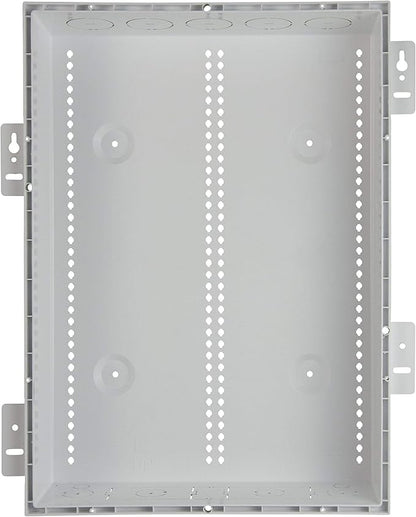 Legrand - OnQ 20 Inch Media Enclosure, Wifi Electrical Box, Cable Management Box for Distribution of Networking Service, Recessed Media Box Lets Signal Through, White, ENP2050-NA