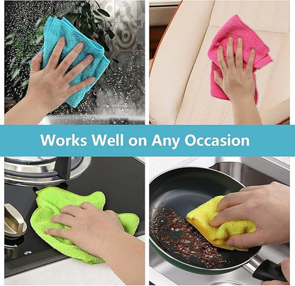 HOMEXCEL Microfiber Cleaning Cloth 800 Pack, Microfiber Towel for Cars, Lint Free, Scratch-Free, Highly Absorbent, and Cleaning Rags for House, Window and Glass, Cars, TV Screen 11.5 X11.5 inch