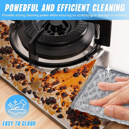 Wangjinpeng10 Pcs New Upgrade 4-Layer Metal Dish Cloths, Non-Scratch Odor-Free Multipurpose Wire Dishwashing Rags for Wet Dry Use, Kitchen Cleaning Cloths for Dishes, Sinks & Stove Tops(7.87X7.87)