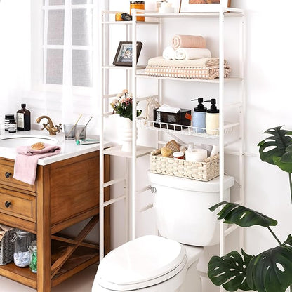 GRANNY SAYS Toilet Paper Basket for Back of Toilet, Wicker Baskets for Storage, Wicker Baskets for Shelves, Toilet Basket Tank Topper, Waterproof Toilet Tank Basket, 14¼" x 6½" x 4¼", Butter Milk