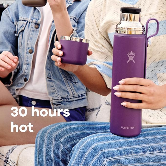 Hydro Flask Hot Flask & Cup – Insulated Stainless Steel, Hot Drink Travel Container for Coffee & Tea 28 Oz Agave Green