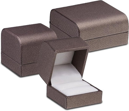 Premium Weave Texture Pillow-Style Watch Box & Bangle Box for Men & Women - Soft Ivory Suede Interior Bracelet/Bangle & Watch Case - Ideal for Watch & Bracelet Jewelry Gift Box Display