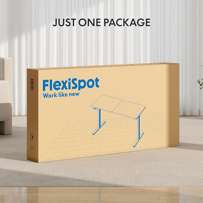 FLEXISPOT 63x24 Inch Electric Height Adjustable Standing Desk for Home & Office, Splice Board Desk for Computer Workstation, Study, or Creative Setup, White