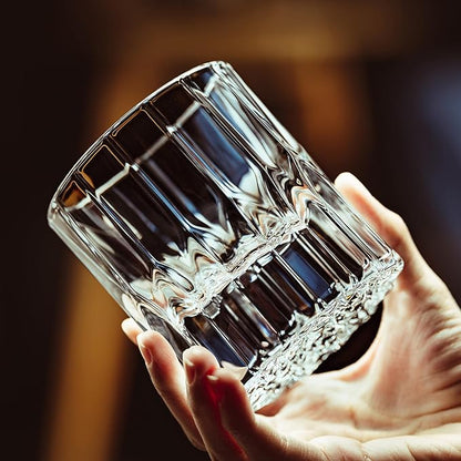 Whiskey Glasses, Heavy-base Rocks Glasses, 7.5oz Whisky Glass Sets Of 4, Bourbon Glass Gift For Men, Old Fashioned Glass Suitable For Scotch, Liquor, Rum, Cognac, Vodka& Rocks Cocktails