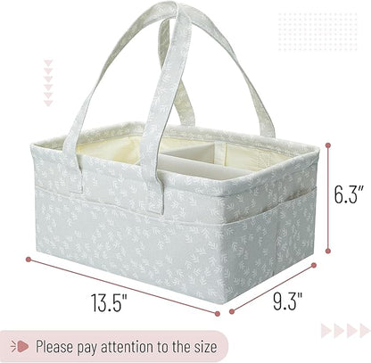 Mr. Pen- Baby Diaper Caddy Organizer, Patterned Gray, Nursery Storage Bin and Car Organizer for Diapers and Baby Wipes