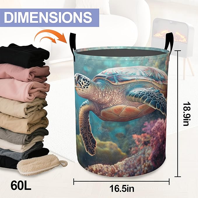 Cute Octopus Laundry Hamper Large Canvas Fabric Lightweight Storage Basket/Dirty Clothes Collapsible Waterproof for College Dorms, Boys and Girls Bedroom,Bathroom