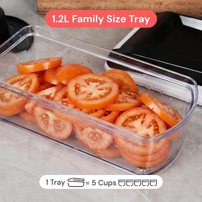 Fullstar Core Vegetable Chopper - Chop and Slice Lid - Food Chopper with Container, Veggie Chopper, Fruit Slicer, Onion Dicer - Meal Prep Essential - Kitchen Gadgets and Gifts (9-in-1, White/Black)