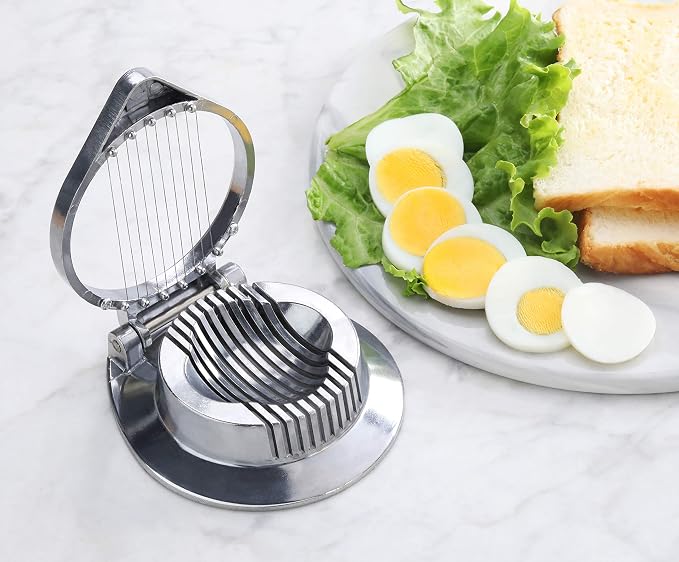 New Star Foodservice Commercial Grade Aluminum Egg Slicer, Mushroom Slicer with Stainless Steel Wire (Hand Wash Only)