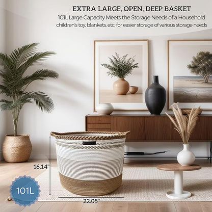 XXXL Laundry Basket Organization and Storage Hamper Laundry Room Organization Stuffed Animal Storage Toy Storage Organizer Aesthetic Room Décor Home Decor Living Room Clothes Storage Blanket
