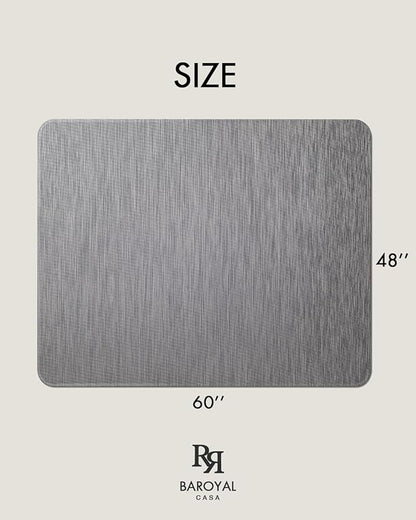 Baroyal Office Chair Mat for Hardwood Floor Under Desk Computer Rolling Chair Mat for Wood/Tile Floor Non-Slip Heavy Duty Desk Rug PVC Plastic Hard Floor Protector 48" x 60" (Gray)