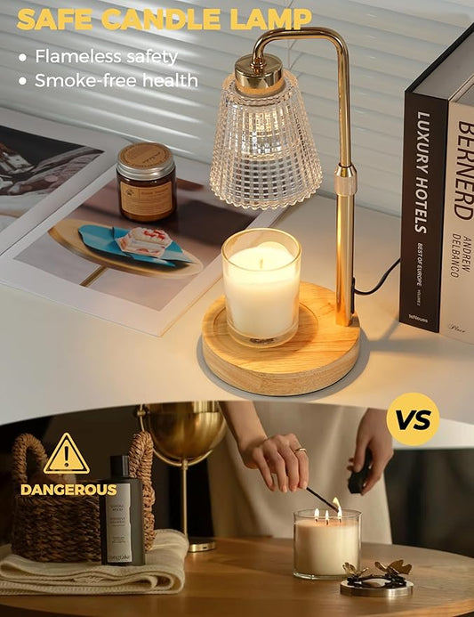 GODONLIF Candle Warmer Lamp with Cycle Timer, Birthday Gifts for Women Mom Her, House Warming Gifts New Home Room Decor, Wax Melt Warmer for Jar Candles with 2 Bulbs