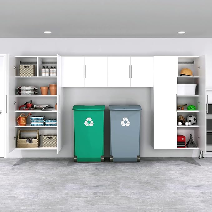 Prepac HangUps Large Storage Cabinet - Immaculate White 36" Cabinet with Storage Shelves and Doors; Ideal for Bin and General Storage Solutions