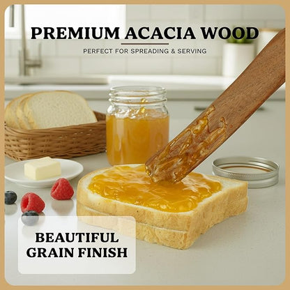 2 PCS Spurtle Wooden Spatula for Sourdough Starter – Long Skinny Wooden Spurtle Stir Stick for Mixing, Stirring & Reaching Jars – Sourdough Spurtle Tool for Baking & Cooking