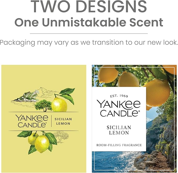 Yankee Candle Large Tumbler Scented Candle with up to 80 Hour Burn Time, Premium Plant Wax Blend for Consistent Burn, 20 oz Tumbler Candle with Room Filling Fragrance, Sicilian Lemon