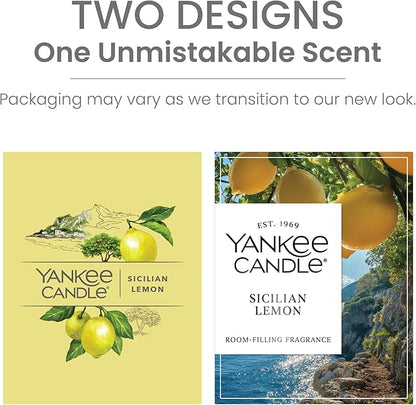 Yankee Candle Large Tumbler Scented Candle with up to 80 Hour Burn Time, Premium Plant Wax Blend for Consistent Burn, 20 oz Tumbler Candle with Room Filling Fragrance, Sicilian Lemon