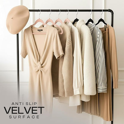 Utopia Home Velvet Hangers 50 Pack - Non-Slip Suit Hangers with 360 Degree Rotatable Hook - for Pants, Coats, Shirts & More (Pink)