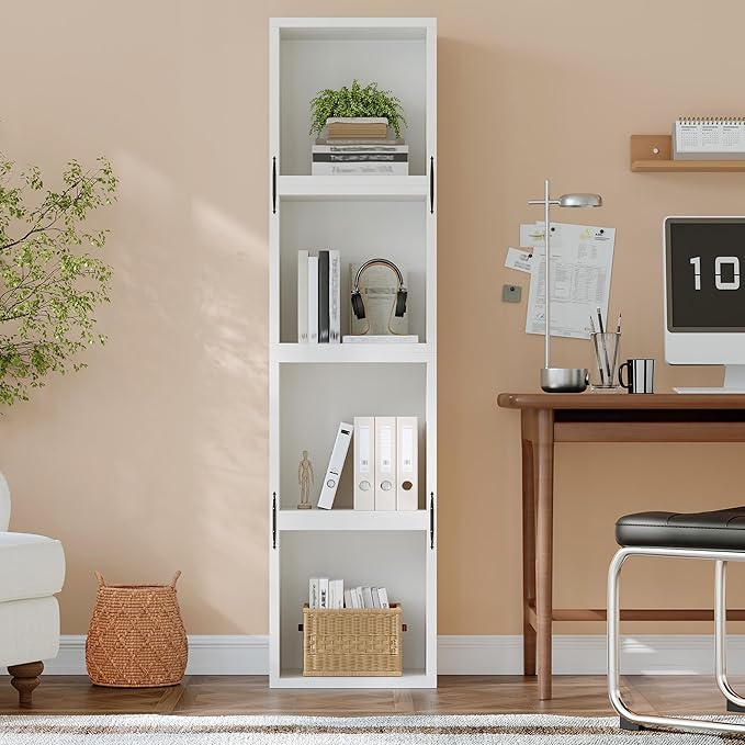 DIY Cube Storage Organizer, Stackable Display Bookcase with Anti-Tip Design, Modular Cubby Storage System for Bedroom, Office, Dorm, 2 Storage Cube, White