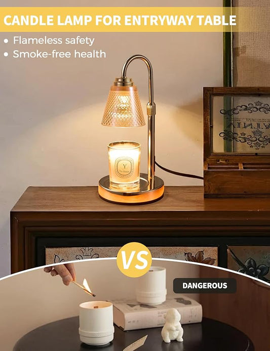 Candle Warmer Lamp with Timer Dimmer, Birthday Gifts for Mom Women Friend Sister, House Warming Gifts, Wax Melt Warmer, Office Apartment Dorm Room Home Decor