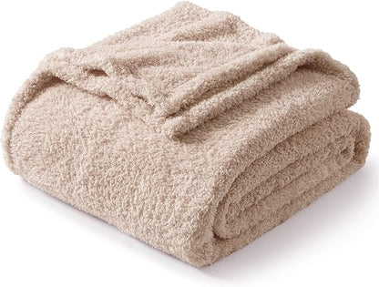 Exclusivo Mezcla Fleece Bed Blankets Queen Size, Ultra Soft, Lightweight and Fuzzy Camel Blanket for Women, Home Decor, 90x90 Inches