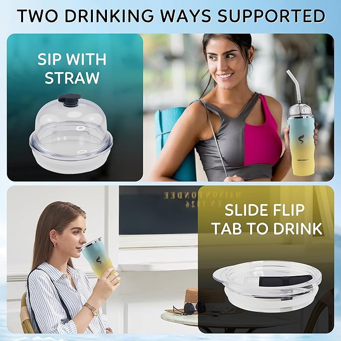 20Oz Insulated Tumbler With Straw And Lid,Spill Proof Tumbler for Iced Coffee And Hot Beverage, Double Wall Vacuum Travel Mug,Stainless Steel Straws for Tumbler,Yellow