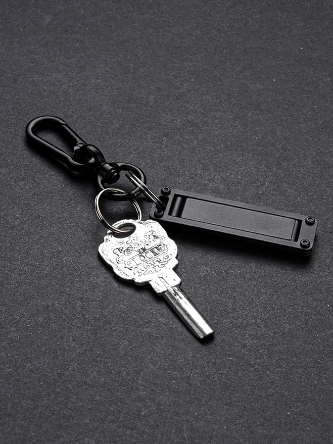 sayram ST5 Titanium Purse Hook for Table – Foldable Bag Hanger with Anti-Slip Arm – Portable Handbag Holder for Dining, Office, and Travel (Black)